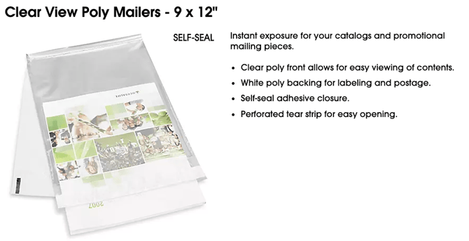 clear poly mailers